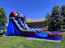 19' Ocean battle Water slide with landing pool