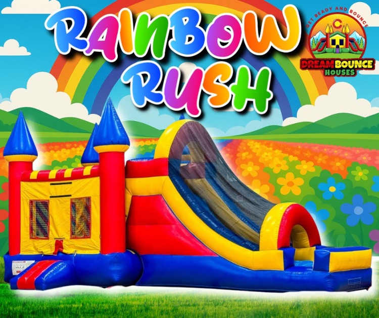 Rainbow Rush Bounce Castle